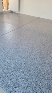 Garage floor epoxy installation in Burbank California – full flake epoxy garage floor