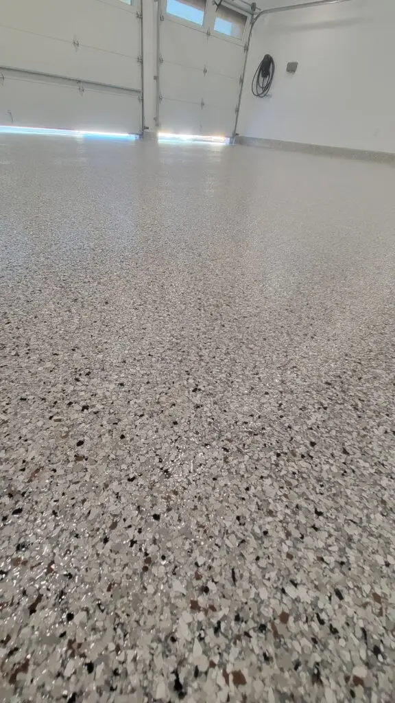 High-performance full flake epoxy garage floor